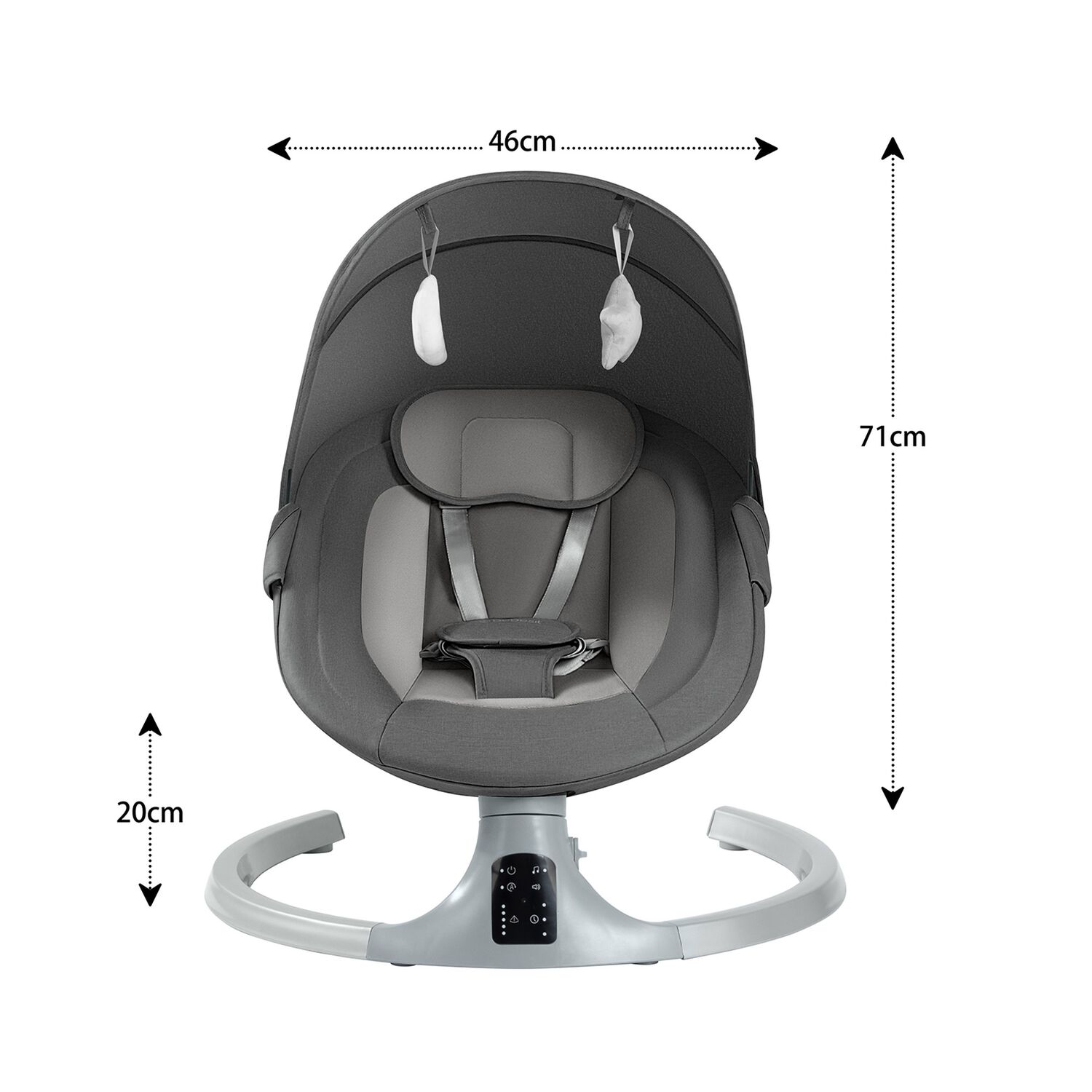 Silla Nido Bouncer Babyswing Smart Dark Gris image number 2.0
